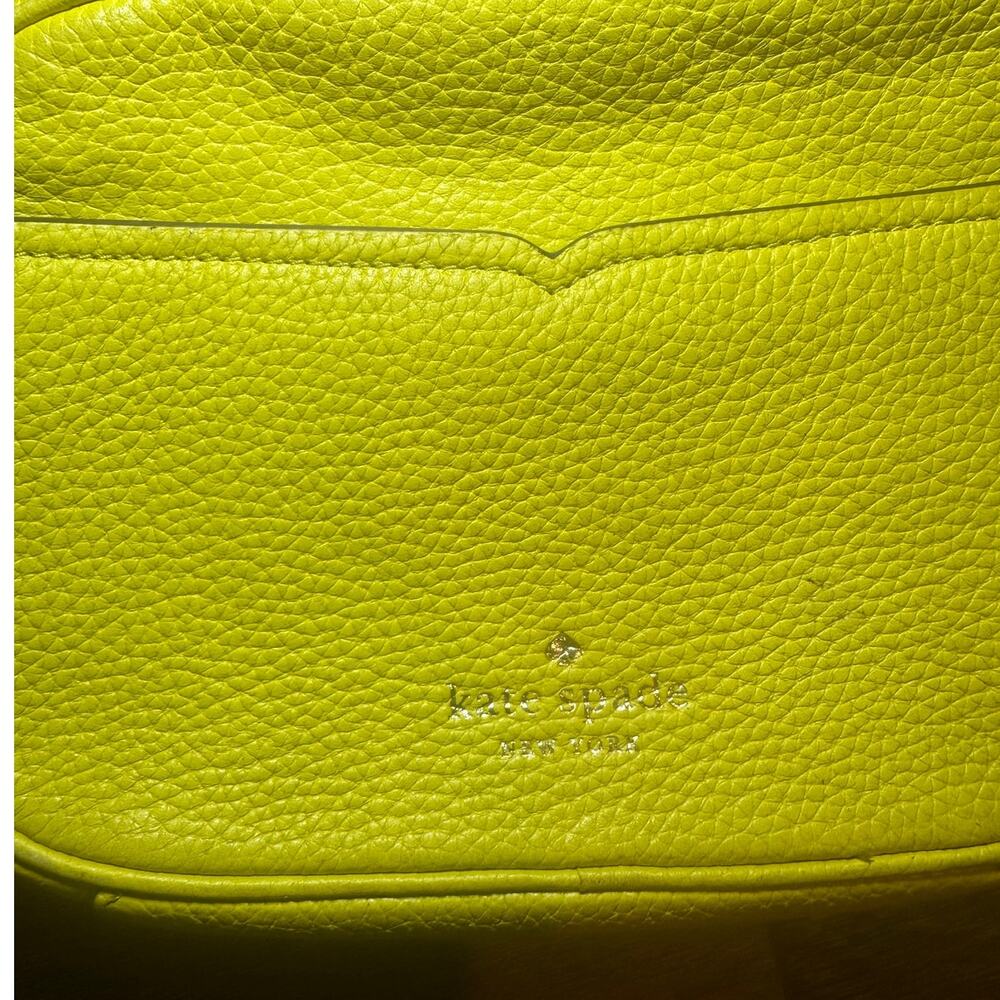 Kate Spade Kourtney Yellow Leather Camera Crossbody Bag Tassel - Picture 10 of 11